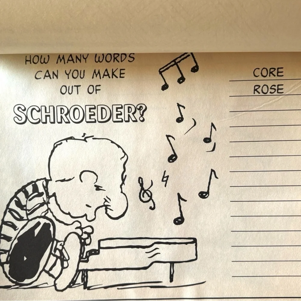 Vintage 1997 Peanuts Activity Tablet - Unused Pages - Snoopy & Woodstock
